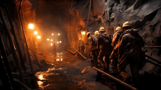 Arbeiter, die in der Mine arbeiten