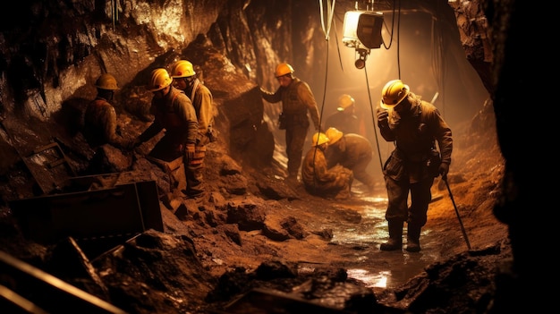 Arbeiter, die in der Mine arbeiten