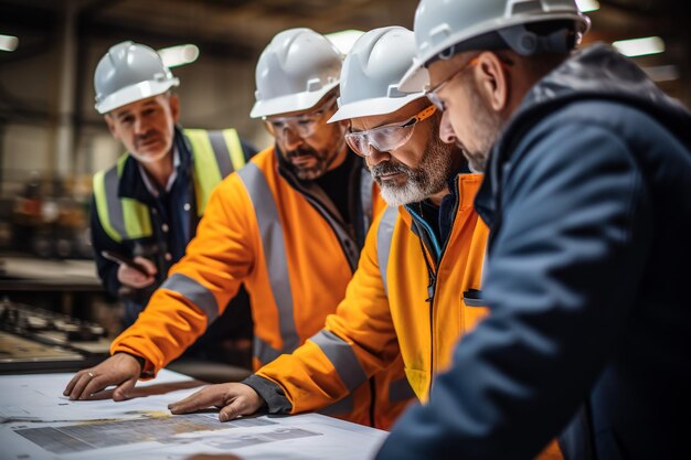 Foto arbeiter in der stahlfabrik