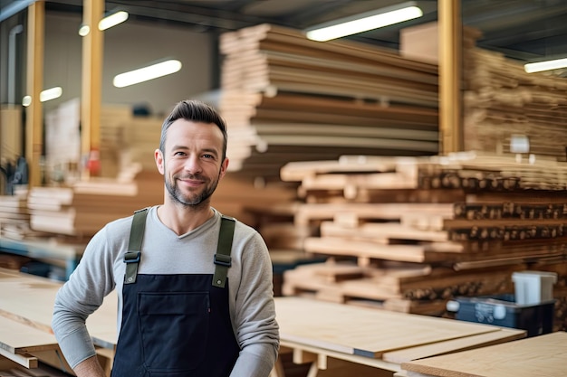 Arbeiter in einer Sägefabrik