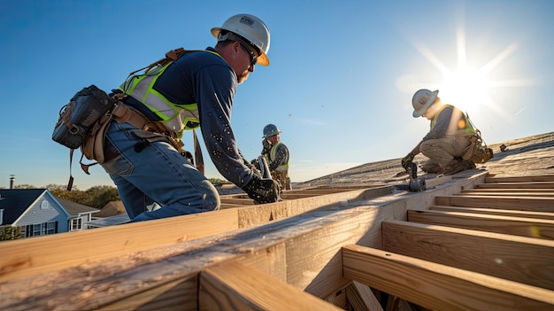 Arbeiter nutzen geschickt eine Betonpumpe, ihre synchronisierten Anstrengungen und präzisen Einstellungen erleichtern die reibungslose und kontrollierte Lieferung von Beton. Generiert durch KI