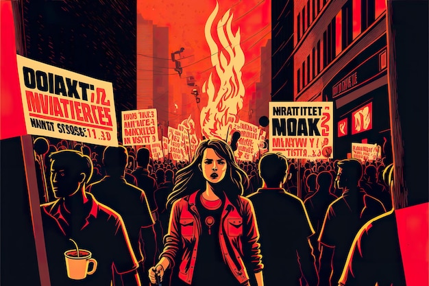 Arbeiter streiken flache Illustration