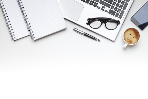 Arbeitsbereich, Draufsicht, Schreibtisch, Bürotisch, Arbeit