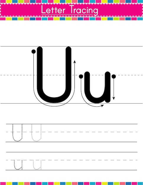 Arbeitsblatt zur Verfolgung des U-Alphabets