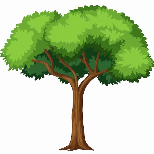 Árbol aislado en fondo blanco ai generado