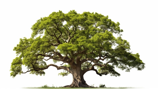 Árbol aislado sobre fondo blanco