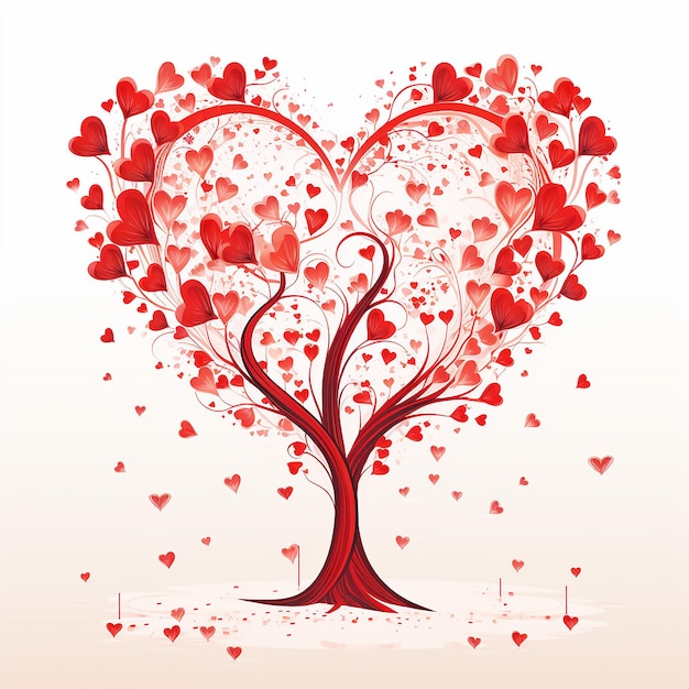 Un árbol de amor para el día de San Valentín