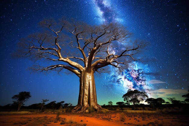 El árbol boab y la Vía Láctea en Kimberley