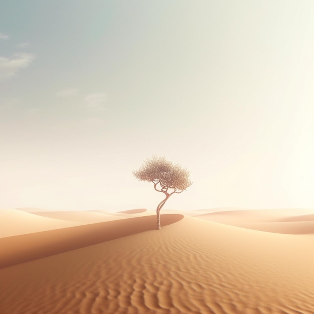 un árbol en el desierto está en el desierto.