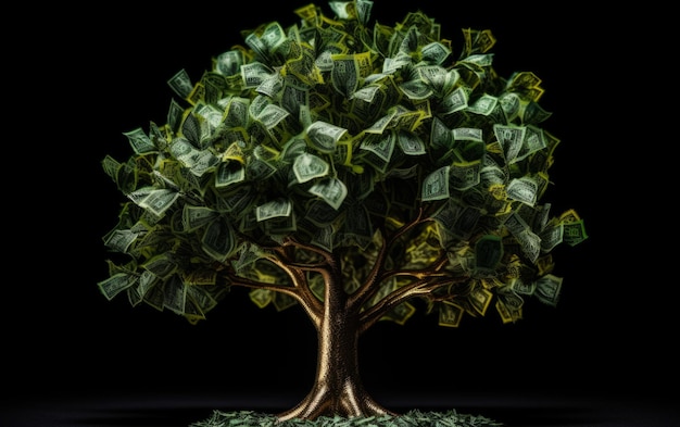 El árbol del dinero en dólares