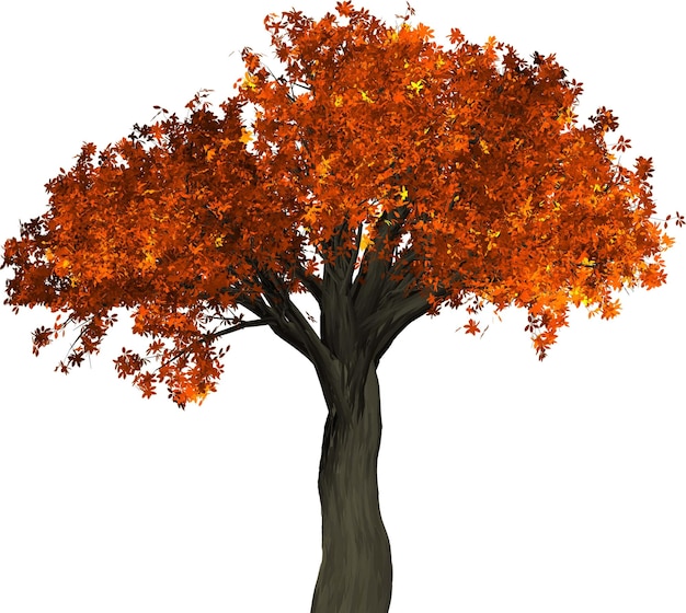 Árbol con fondo llano
