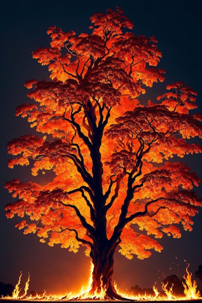 árbol de fuego