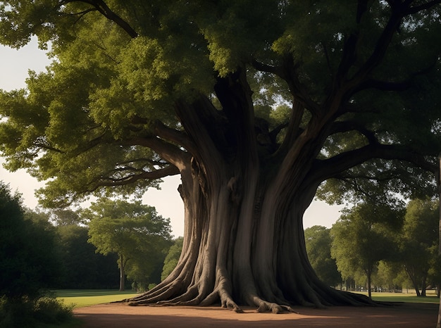 Foto el árbol grande.