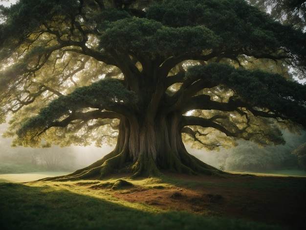 Foto el árbol grande.