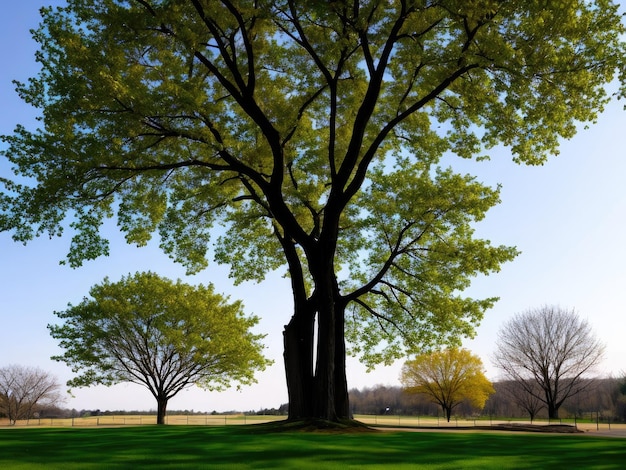 Foto un árbol sin hojas paisaje