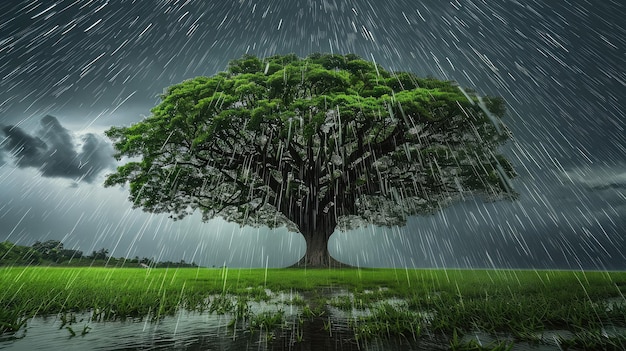 Árbol de la lluvia tropical