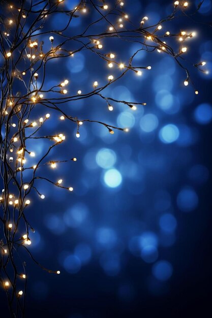 Foto un árbol con un montón de luces en él