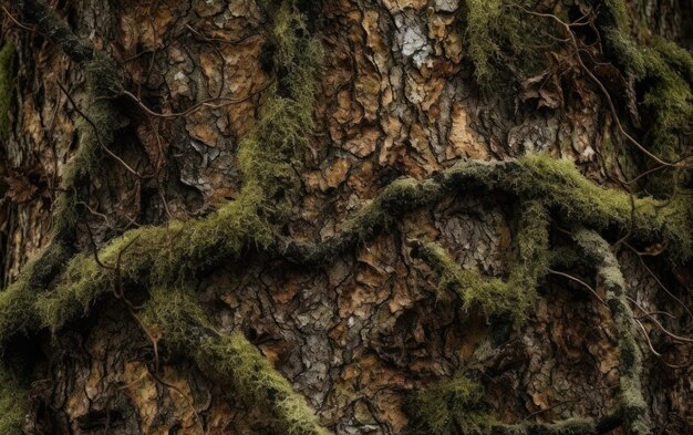 Un árbol con musgo y la palabra musgo