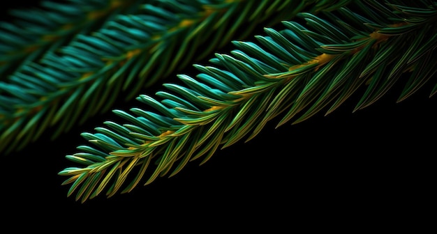 Foto Árbol de navidad de abeto suizo aislado en fondo oscuro árbol de navidad