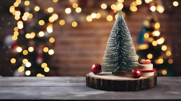 un árbol de Navidad con un árbol de navidad en la parte superior