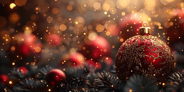 un árbol de Navidad con bayas rojas y bayas rojos en él