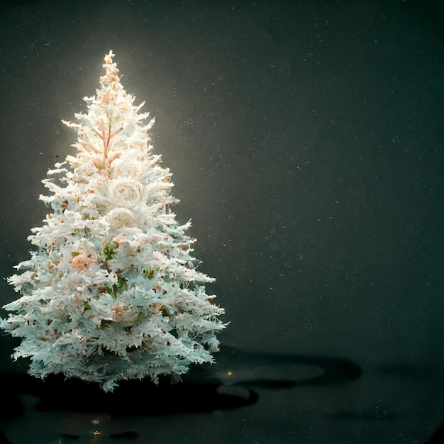 Un árbol de navidad blanco ai generativo.