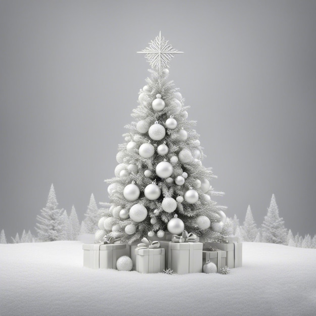 árbol de navidad blanco