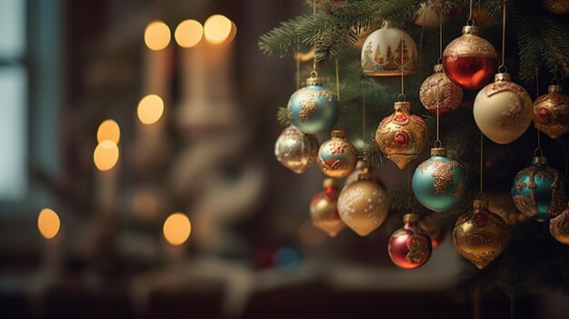 árbol de navidad con campanas