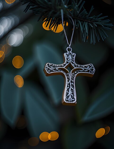 Foto Árbol de navidad de la cruz