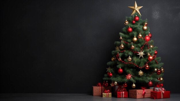 Árbol de Navidad con decoraciones