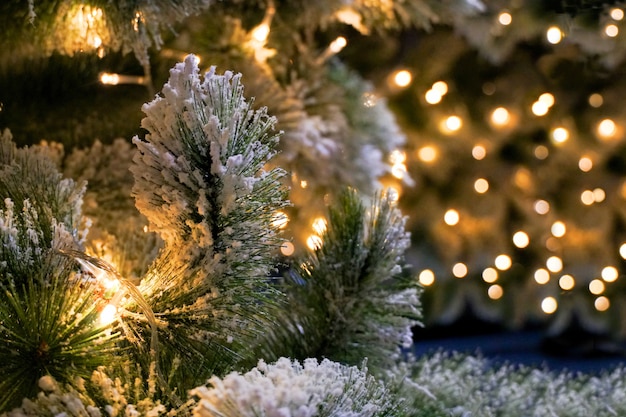 Foto Árbol de navidad decorado