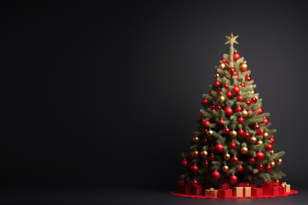 árbol de Navidad y espacio de copia