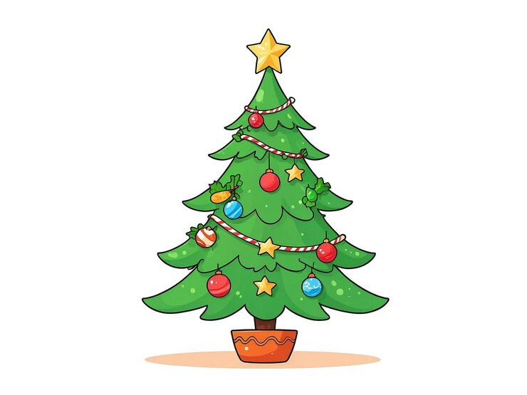 un árbol de Navidad con una estrella en él