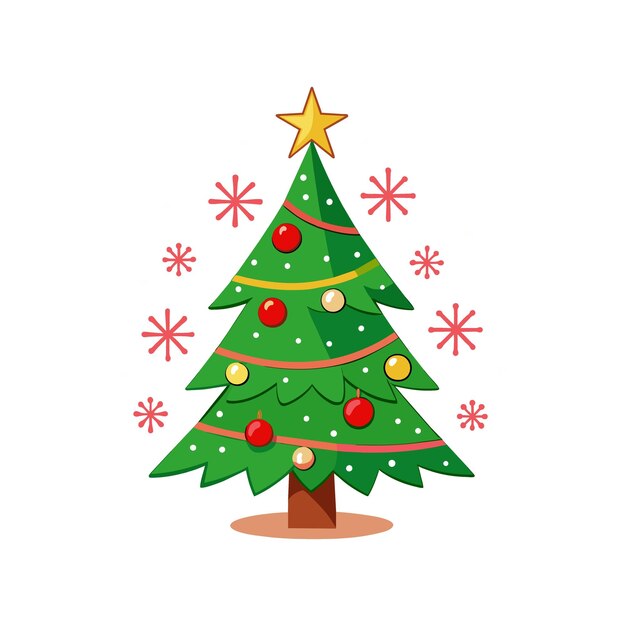 un árbol de Navidad con una estrella en él