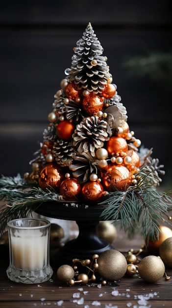 Un árbol de Navidad festivo con regalos debajo de la magia navideña Un sueño navideño