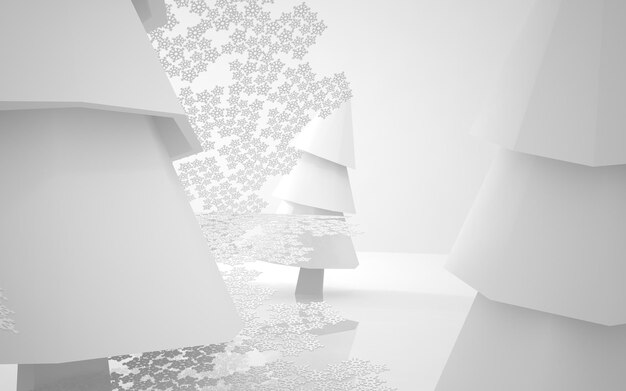 Un árbol de navidad con flores blancas