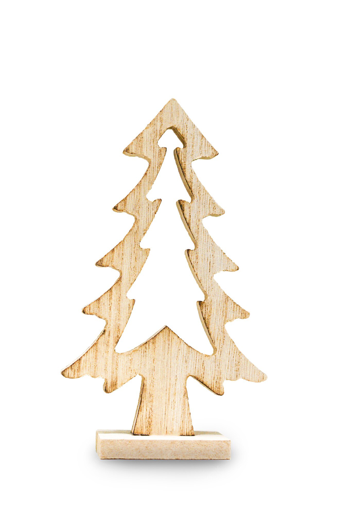 Árbol de navidad de madera juguete de árbol de navidad aislado sobre fondo  blanco. | Foto Premium