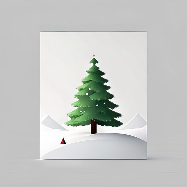Foto Árbol de navidad minimalista y lujoso