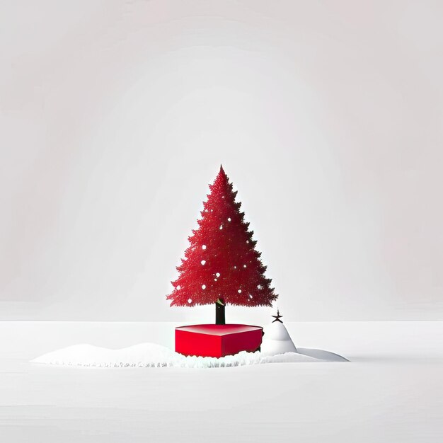 Foto Árbol de navidad minimalista y lujoso