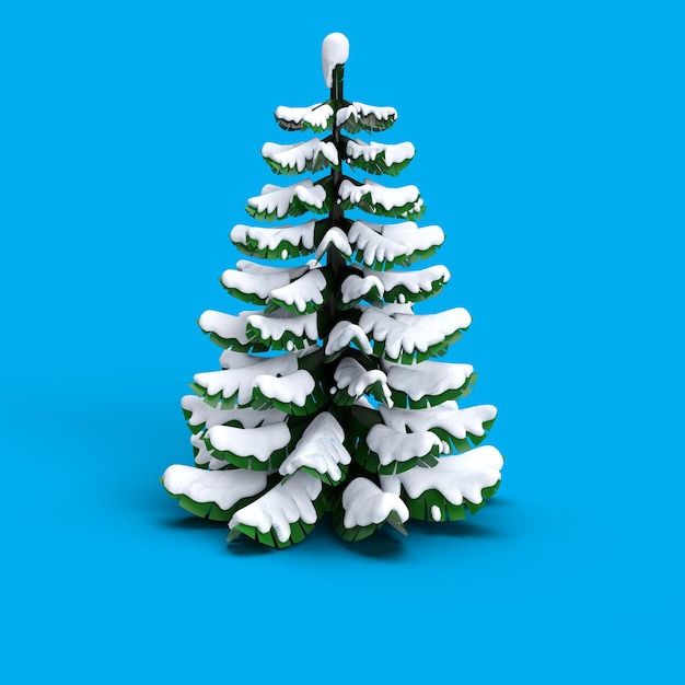 Árbol de Navidad con nieve