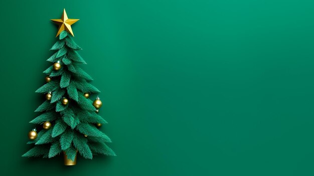 árbol de Navidad de papel verde