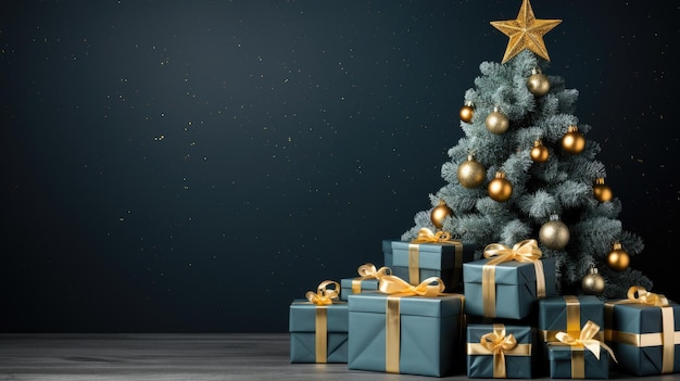 árbol de navidad con regalos