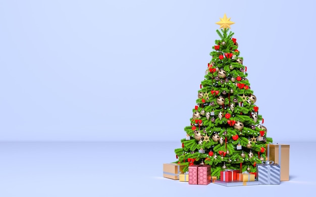 Árbol de navidad con regalos