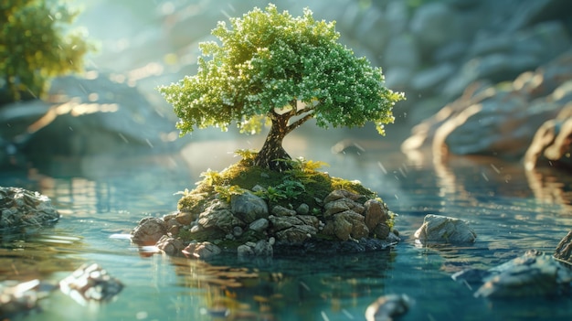 un árbol con la palabra bonsai en él