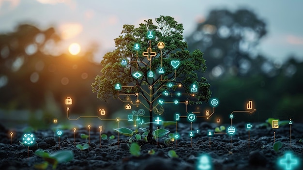 un árbol con las palabras " árbol " en él