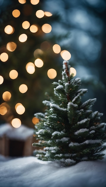 un árbol de pino con una decoración temática navideña