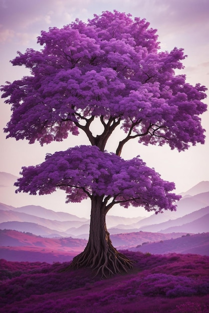 Foto Árbol púrpura árbol púrpura fondo hd