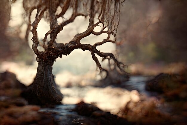 árbol en el río