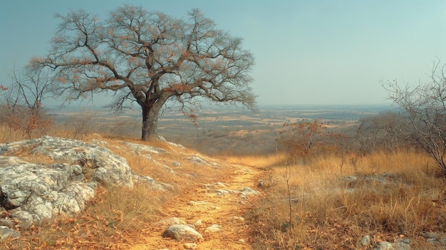 Un árbol solitario en otoño