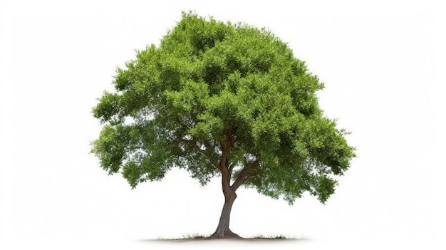 árbol verde aislado en blanco